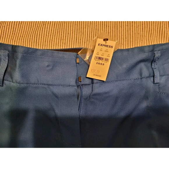 Express Womens Columnist Barely Boot Royal Blue Pants Size 8 - Picture 11 of 14